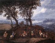 BRUEGHEL, Jan the Elder Travellers on the Way china oil painting reproduction